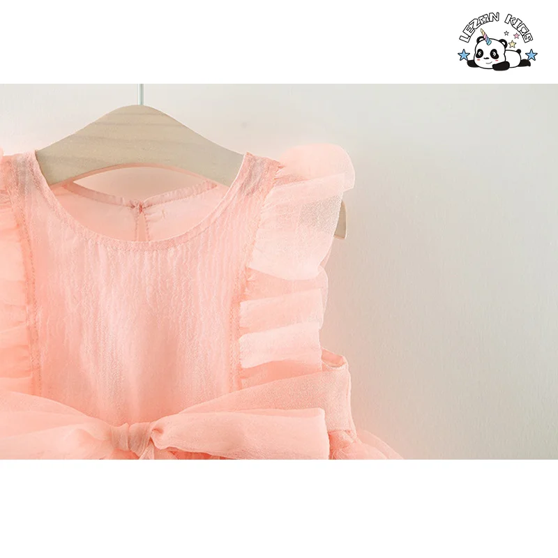 LEZONKIDS - OEM Baby Clothing Mesh Tutu Dress Kids Mesh Party Dress Evening Party Princess Dress for Kids